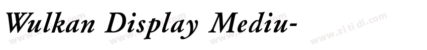 Wulkan Display Mediu字体转换